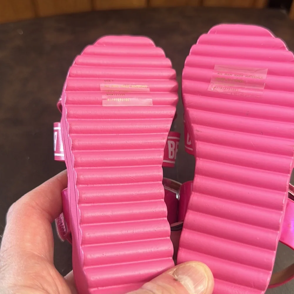BEBE TODDLER GIRLS CRISS CROSS SANDAL: PINK: NWT: SZ 7